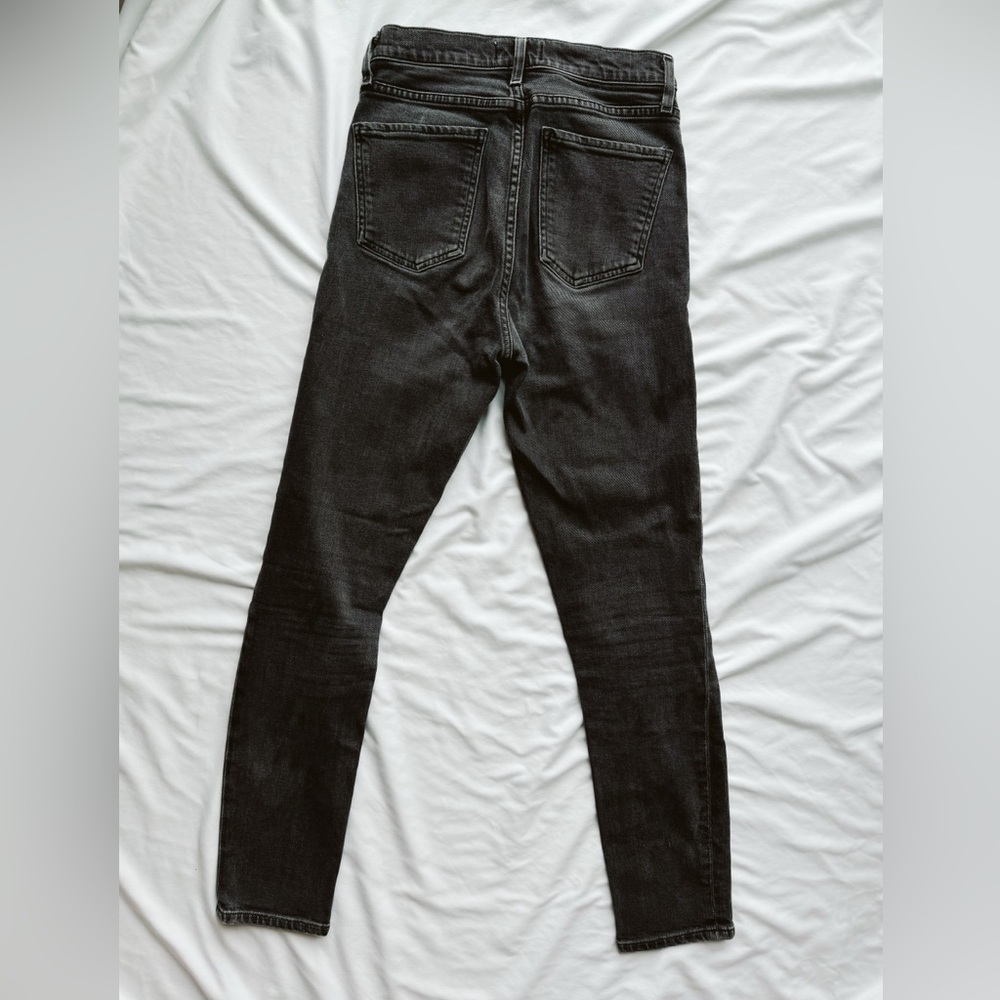 AGOLDE Nico high-waisted straight-leg jeans in faded black - Size 24 - Picture 9 of 12